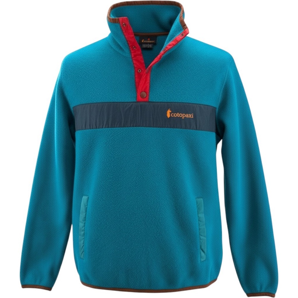 Cotopaxi Teca Teal Fleece Snap Neck Pullover Mens Size Medium NEW